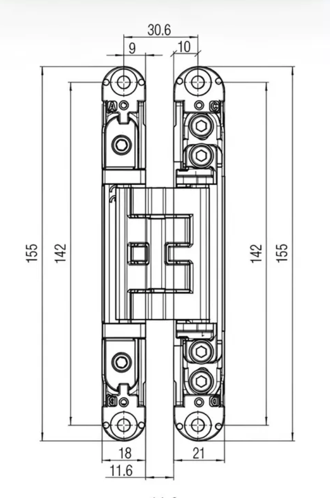 Петля скрытой установки KUBICA K2640 асиммитричная